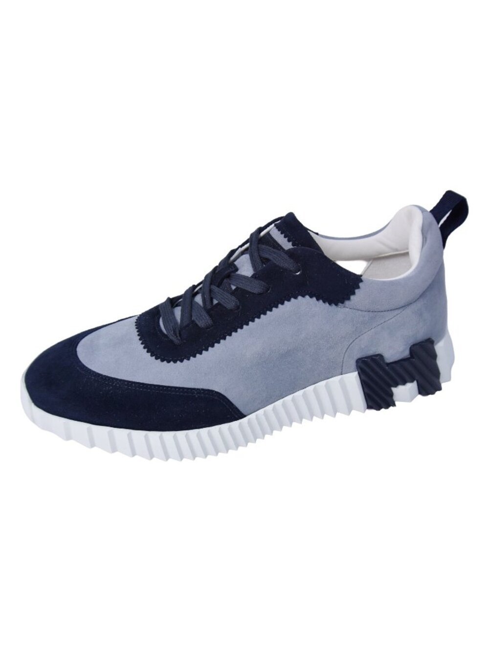 Hermes Sneakers Bouncing Low Cut H Logo Shoes Suede Blue